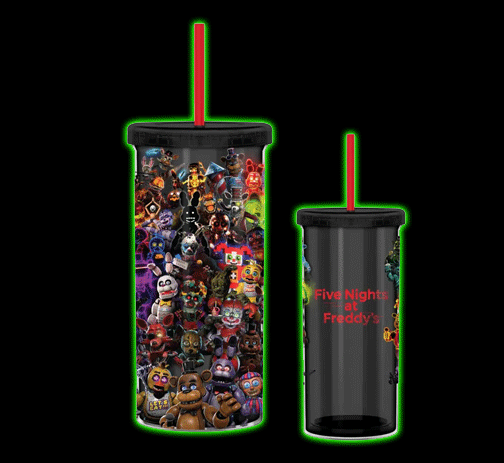 Five Nights at Freddys Special Delivery Collage 20oz Plastic Cold Cup with Lid