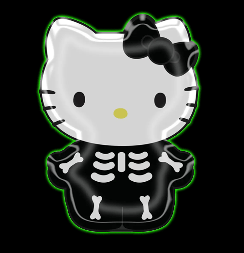 Hello Kitty Skeleton Costume Sculpted Ceramic Platter