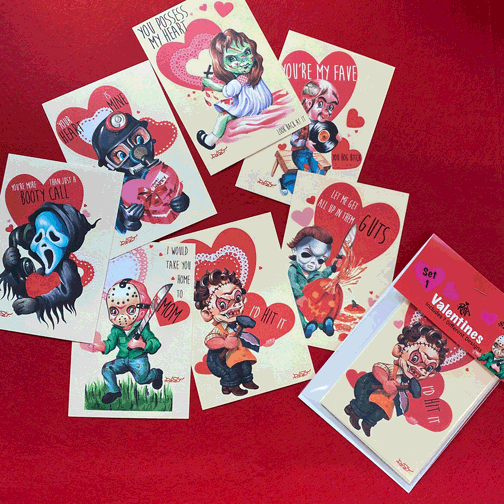 Set 1: Horror Valentine Cards