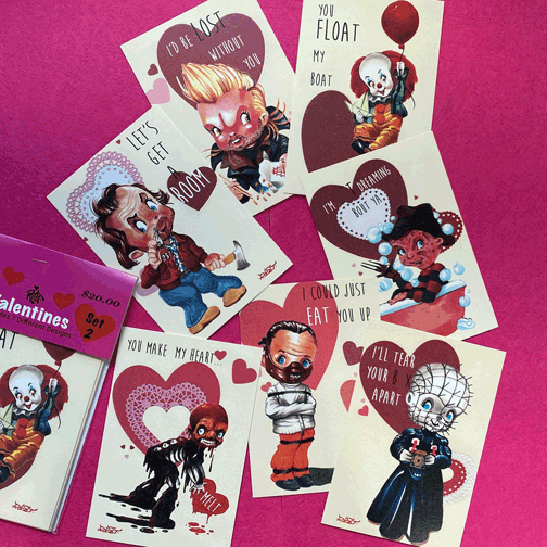 Halloweentown Store: Set 9: Horror Valentines Cards