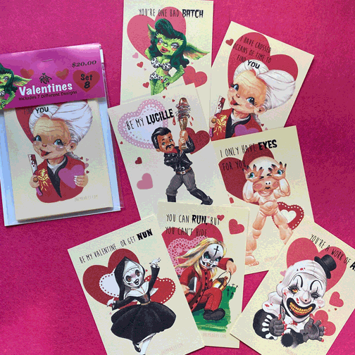 Set 8: Horror Valentine Cards