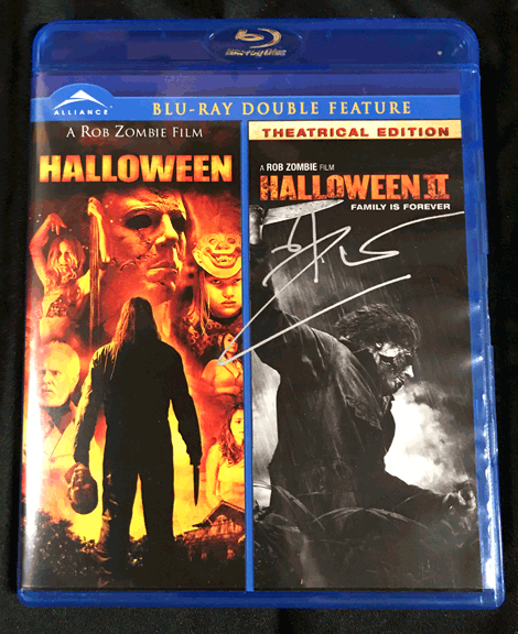 AUTOGRAPHED Rob Zombie's Halloween/Halloween II Blu-ray DVD