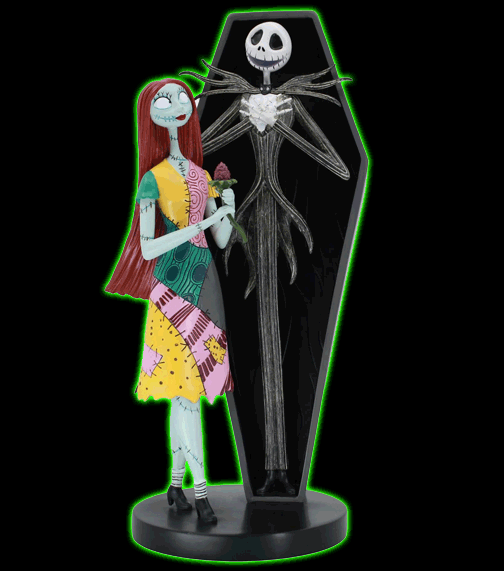 Sally and Jack in Coffin Disney Showcase Collection Figurine