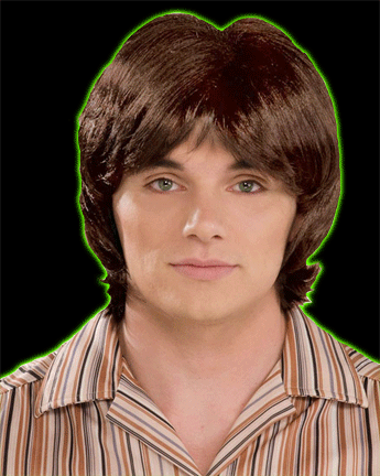 Brown Teen Heart Throb Wig