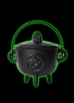 Pentagram Cast Iron Cauldron