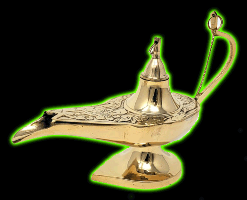Aladdin’s Lamp - Solid Brass 8”
