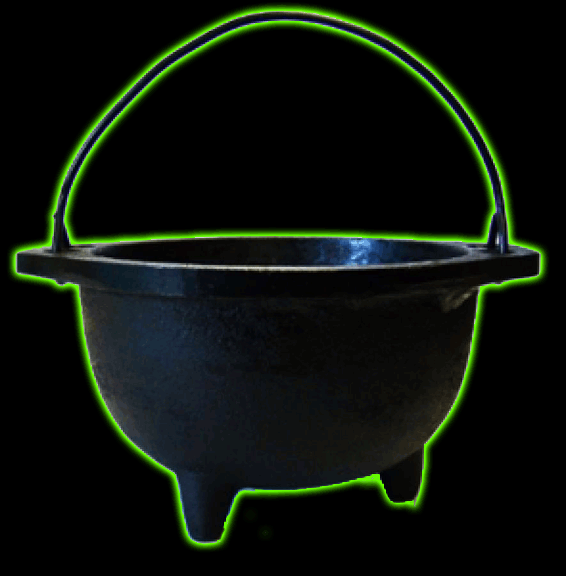 6” Cast Iron Cauldron with handle