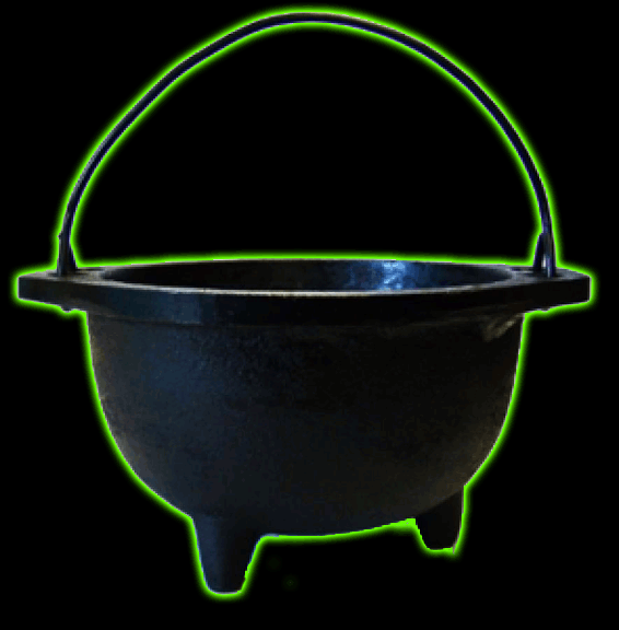 6 Cast Iron Cauldron with handle