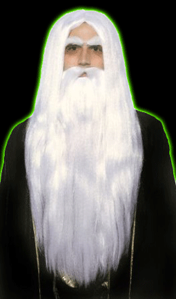 White Wizard Wig and Beard