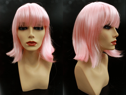 Short Bob Wig - Light Pink