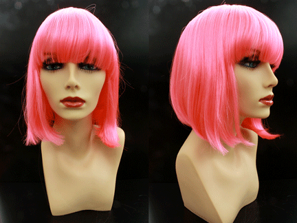 Short Bob Wig - Hot Pink