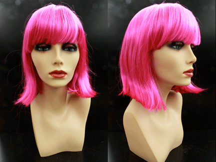 Short Bob Wig - Hot Purple