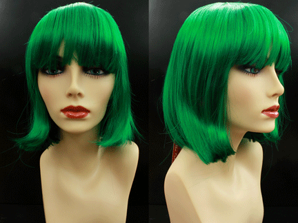 Dark Green Short Bob Wig