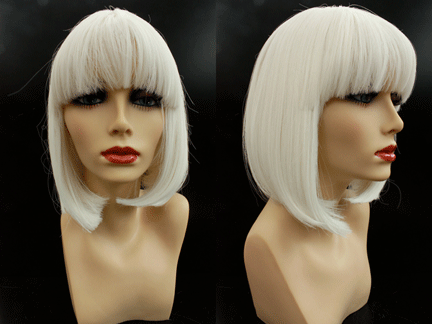 Short Bob Wig - White