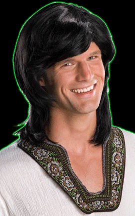 70's Guy Wig - Black