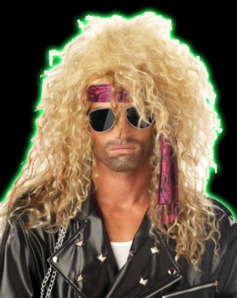 Blonde Heavy Metal Rocker Wig