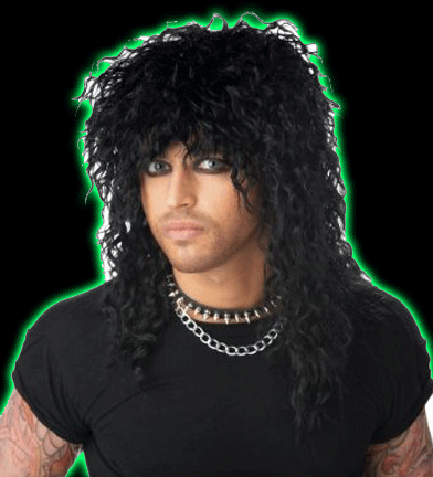 Black Headbanger Wig