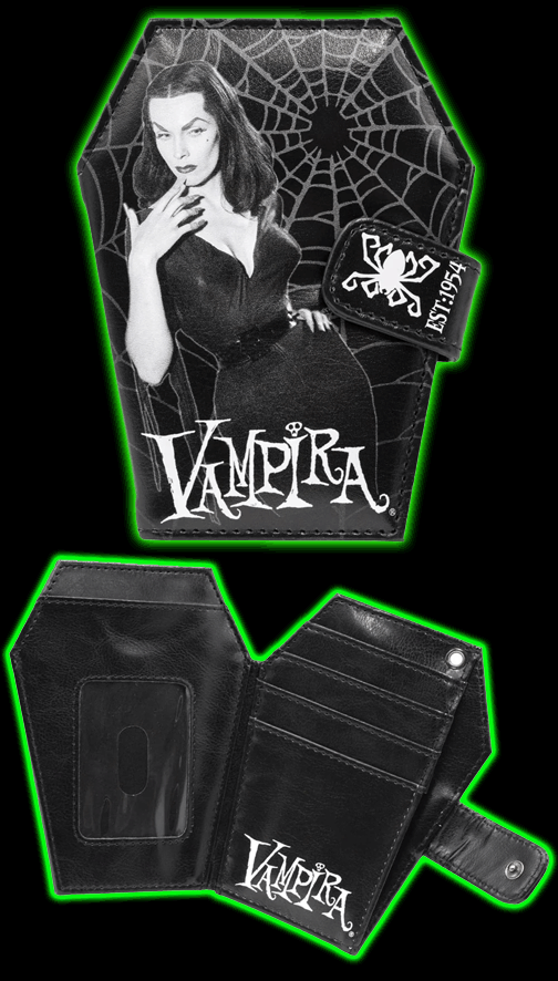 Vampira Cobweb Coffin Wallet