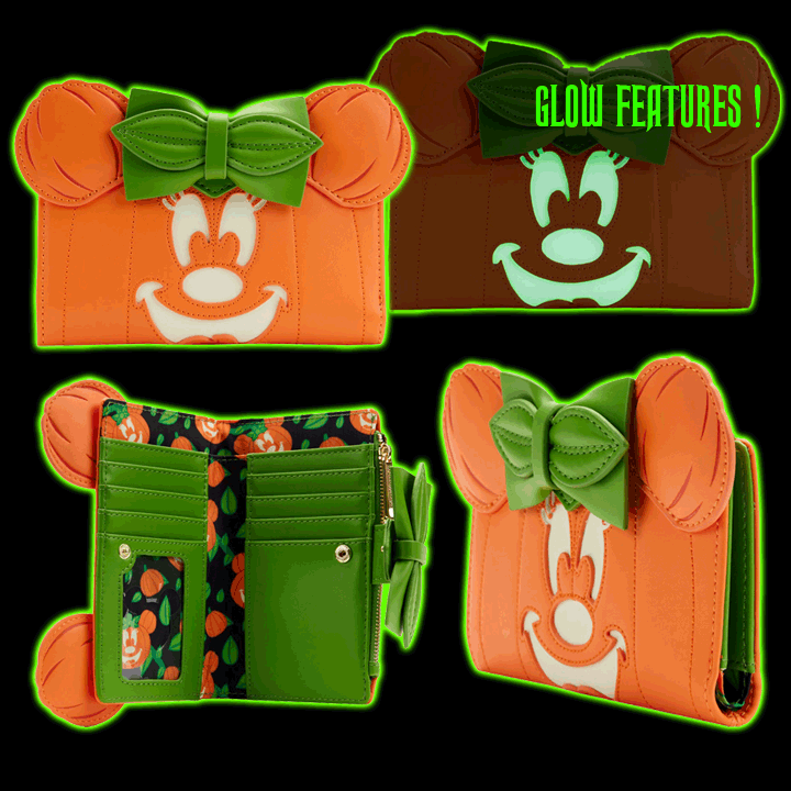 Minnie Mouse Glow in the Dark Pumpkin Flap Wallet