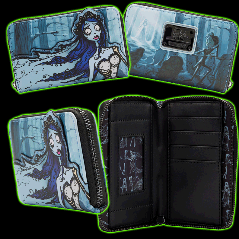 The Corpse Bride Emily Forest Zip Around Wallet