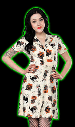 Black Cats Rosie Dress