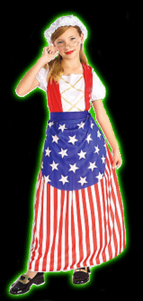 CLEARANCE! Betsy Ross Girls Costume WAS:$24.99, NOW:$12.99!