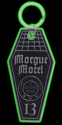 MORGUE MOTEL KEYCHAIN