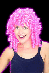Pink Curly Top Wig