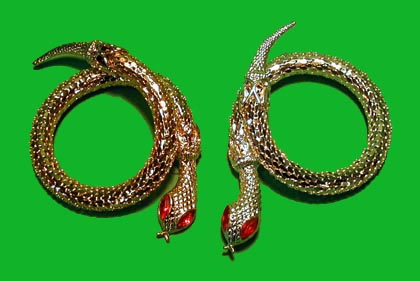 Snake Bracelet with jeweled eyes