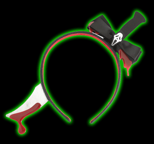 GHOSTFACE KNIFE THROUGH THE HEAD COSPLAY HEADBAND