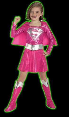 Halloweentown Store: Supergirl (Pink) Kids Costume