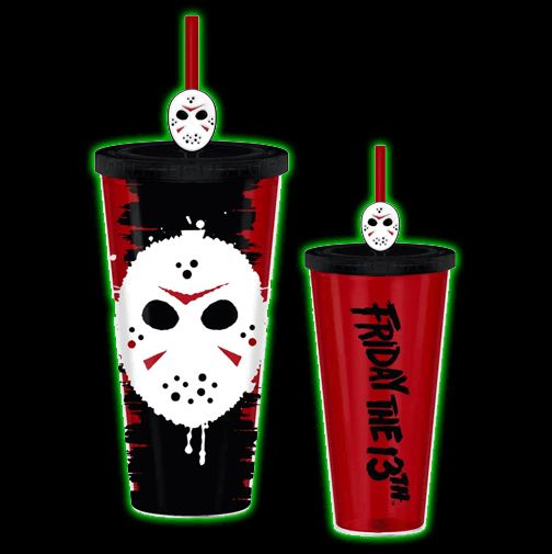 Friday the 13th Splatter Mask 24oz Plastic Cold Cup