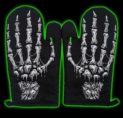 Skeleton Hand Oven Mitts