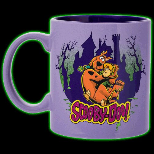Scooby Doo and Shaggy Haunted House Glitter 20oz Ceramic Mug