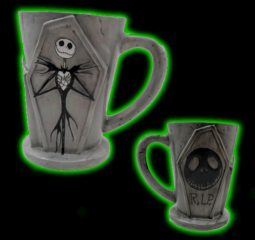 Nightmare Before Christmas Jack Tombstones Ceramic 3D Sculpted Mug