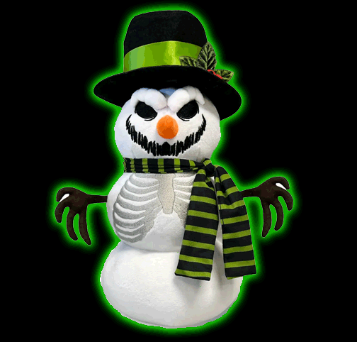 Horror Christmas Snowman Decor Plush Pillow