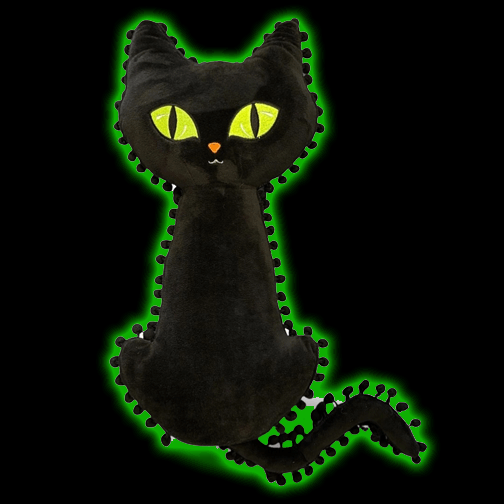 Black Cat Plush Pillow