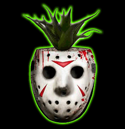 FRIDAY THE 13TH JASON MASK LARGE CERAMIC PLANTER