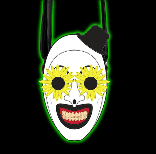TERRIFIER 2 FLOWER GLASSES ART THE CLOWN BAG