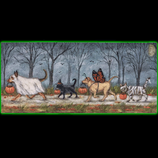 Spooky Pet Parade Rug