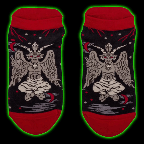 Evil Baphomet Ankle Socks