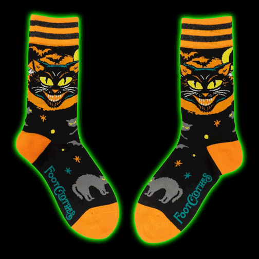 Vintage Black Cat Crew Socks