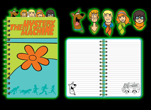 Scooby Doo Mystery Machine 8 x 5 Spiral Tabbed Notebook