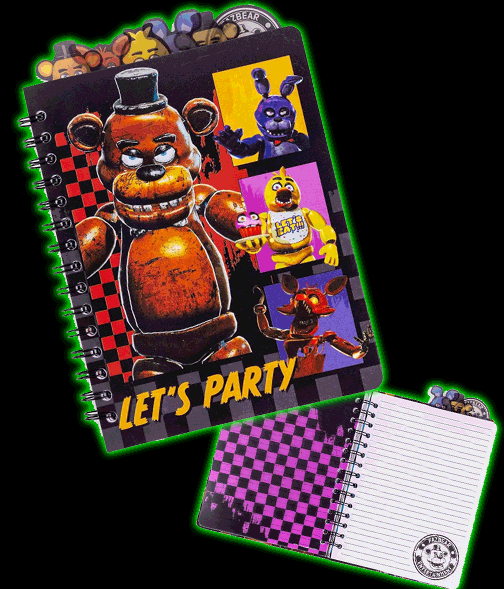 Five Nights at Freddys Special Delivery Lets Party 6 Tab Spiral Notebook