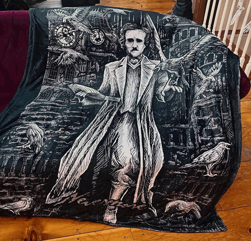 Edgar Allan Poe Throw Blanket