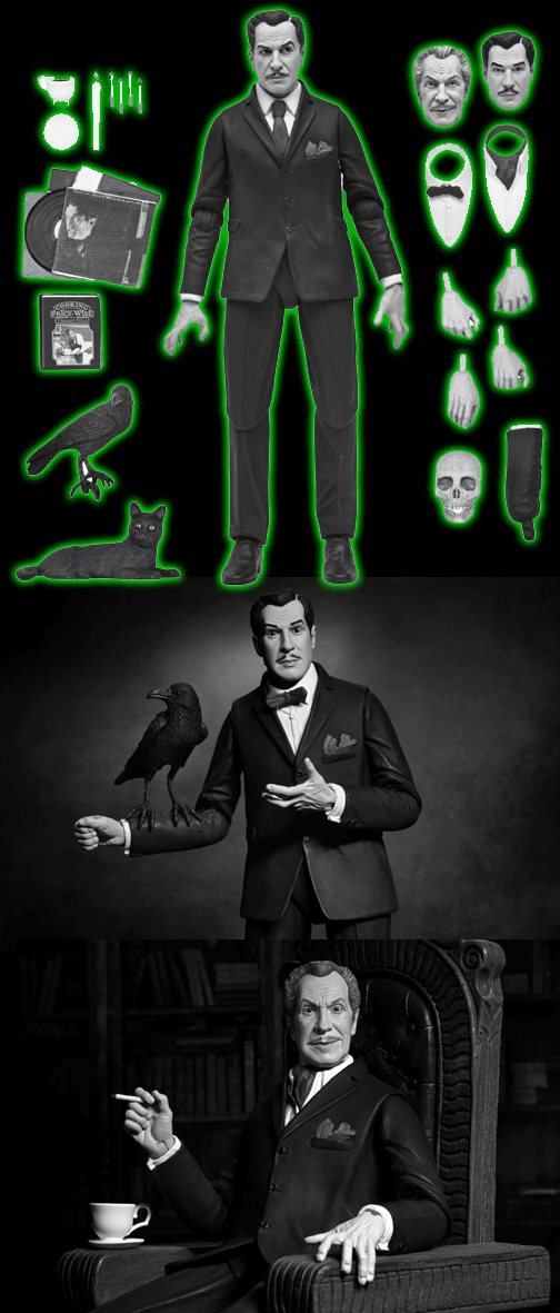 Ultimate Vincent Price Black and White 7 inch Figure
