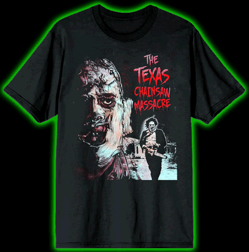 Texas Chainsaw Massacre Leatherface with Closeup T-Shirt