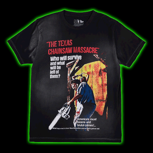 TEXAS CHAINSAW MASSACRE OVERSIZED MOVIE POSTER T-SHIRT