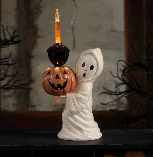 Bubble Light Ghost Vintage Halloween Decoration